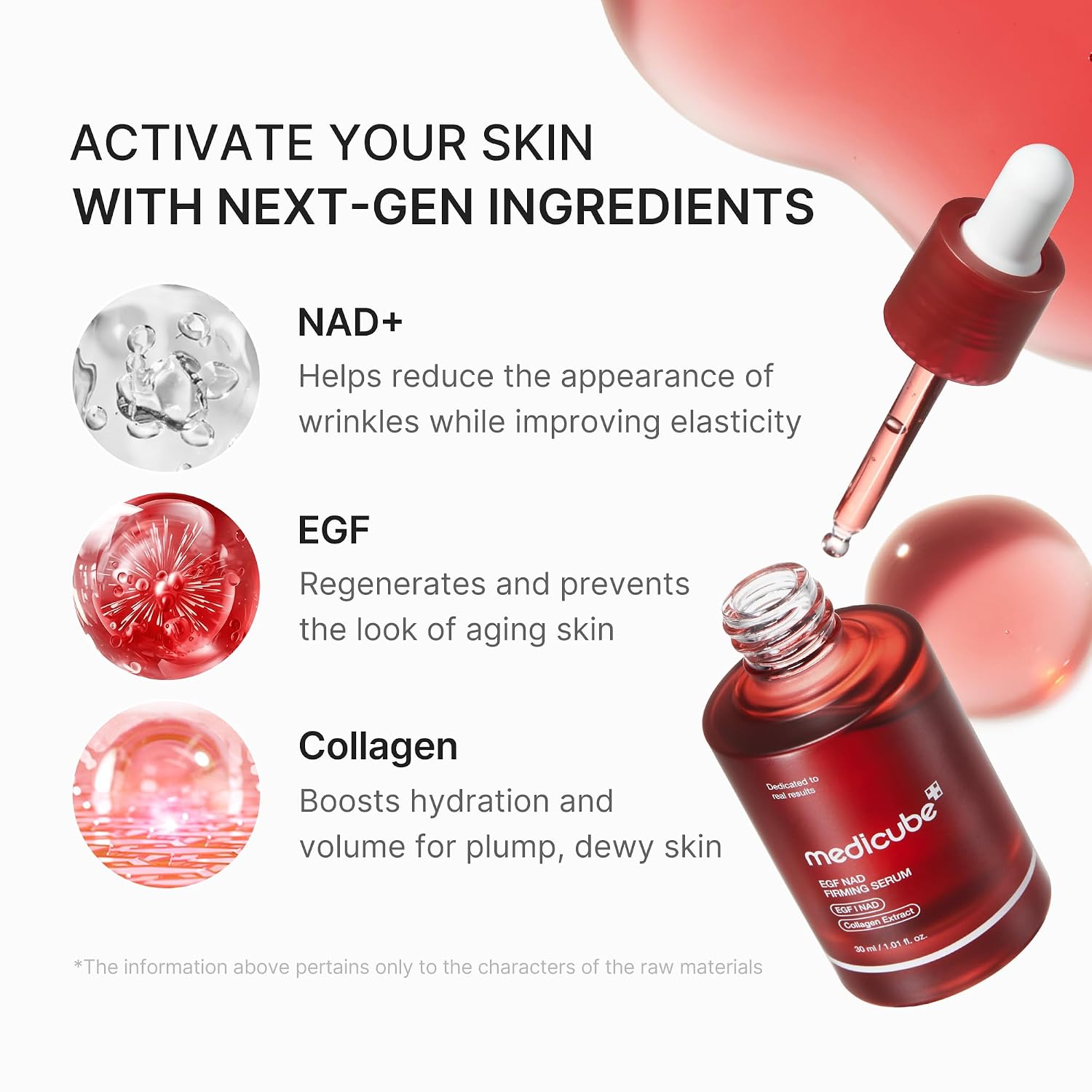 Medicube Firming & Anti-Aging Serum Duo: PDRN and NAD EGF Serum | Pink Glow Serum with Peptides, PDRN and NAD, EGF, Collagen for Wrinkle Appearance, Elasticity | Korean Skincare, Gifts for Women
